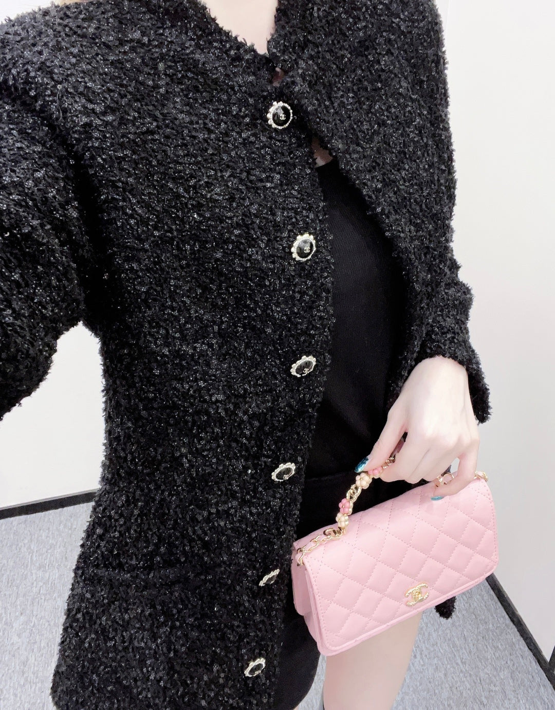 25FW new stand collar woven mid-length jacket