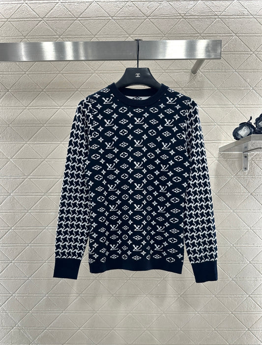 2025FW new jacquard round neck long-sleeved sweater
