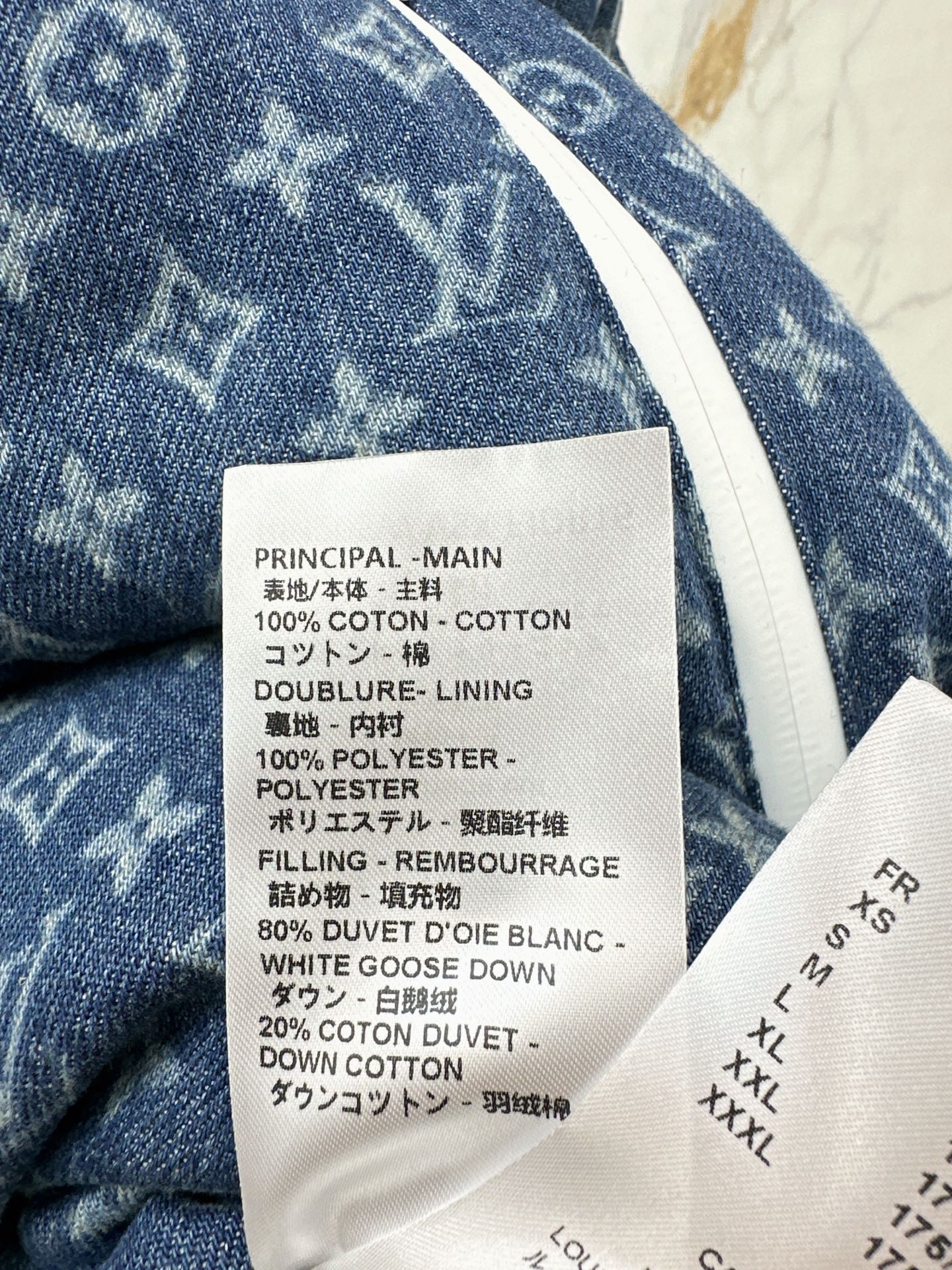 25FW latest ski series denim presbyopic hooded down jacket