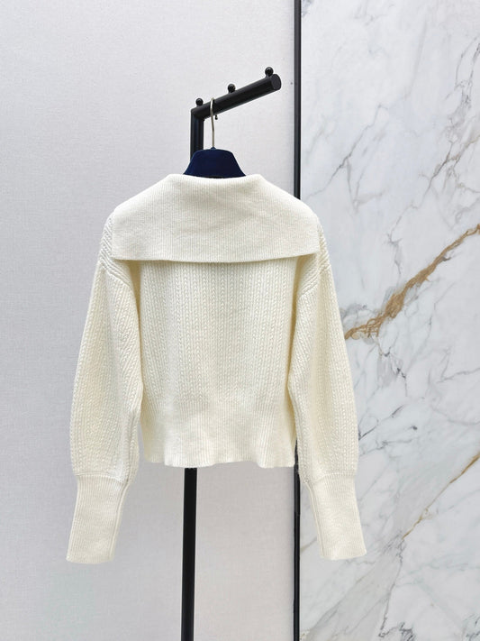25FW latest style lapel zipper knitted cardigan