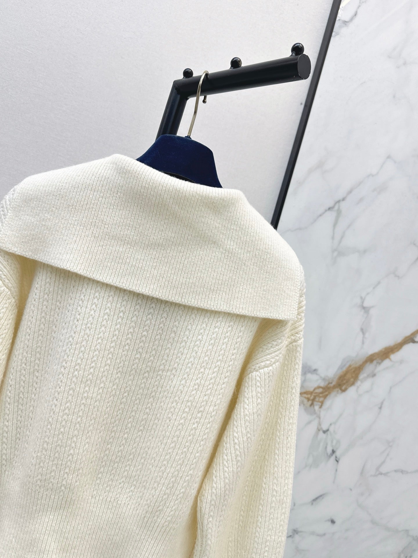 25FW latest style lapel zipper knitted cardigan