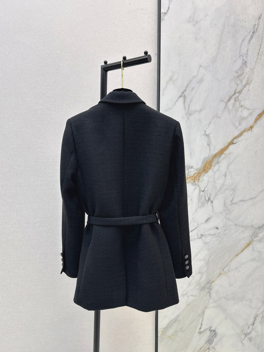 25FW latest small fragrant style woven slub tweed jacket