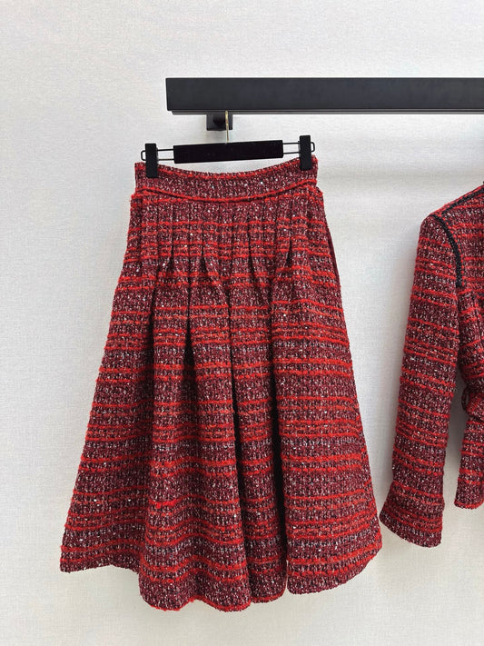 🎄Xmas🎄25FW latest temperament exquisite woven skirt