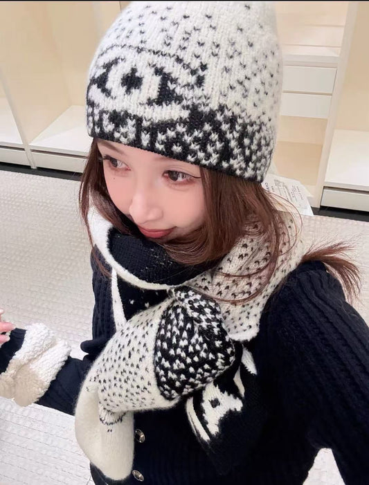 25FW NEW cashmere hat scarf