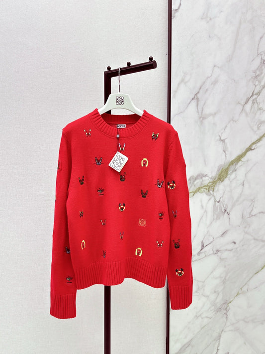 25FW embroidery sweater