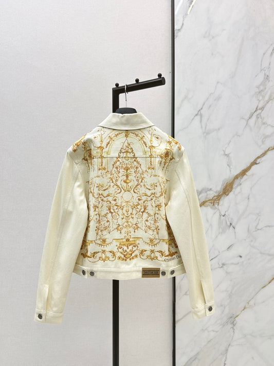 26SS print denim jacket