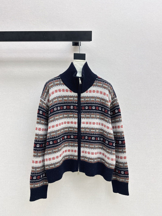 26SS fair isle knit cardigan