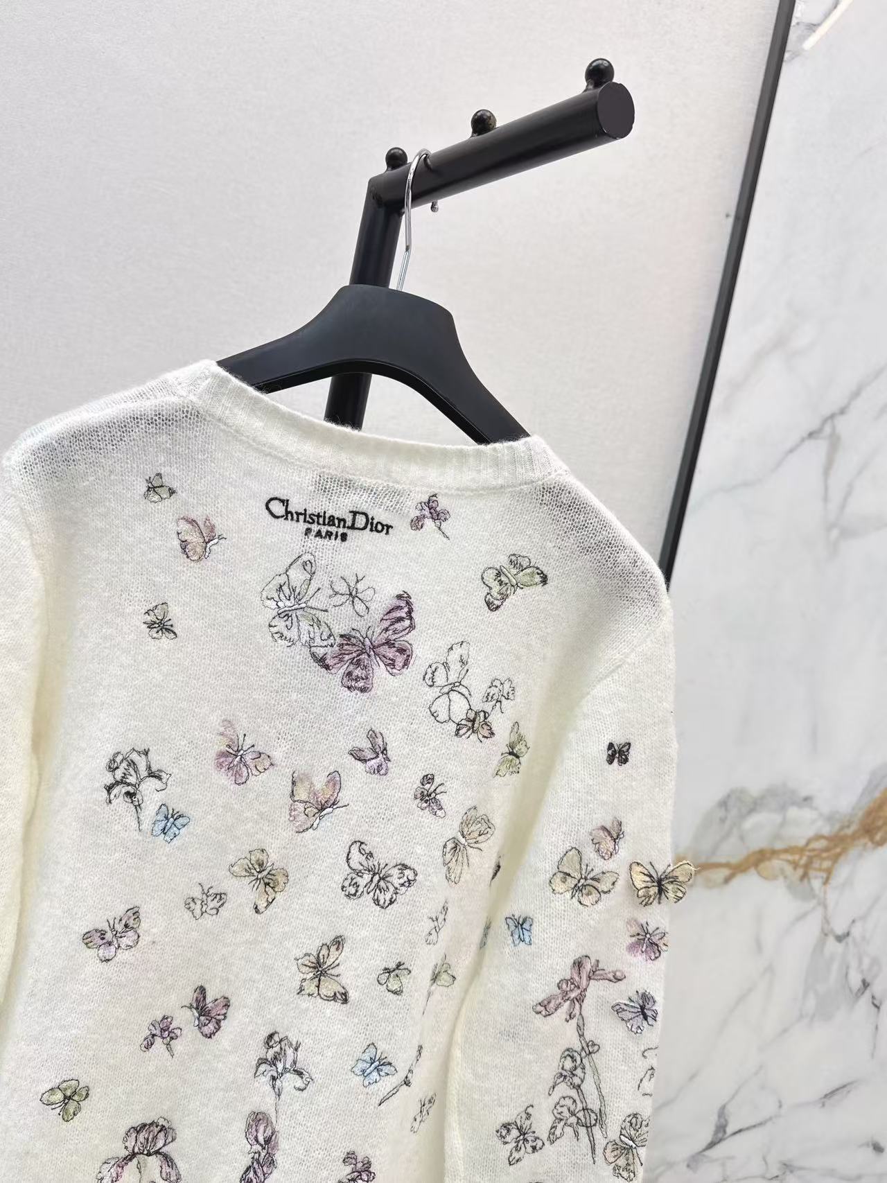 26ss embroider knit cardigan