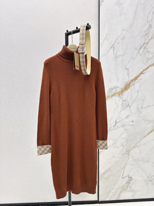 25SS 2in1 contrast wool dress