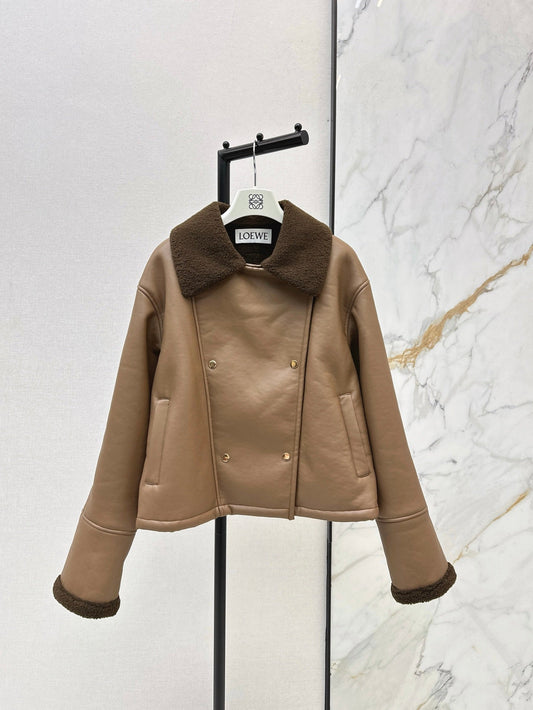 25FW lamb fleece biker