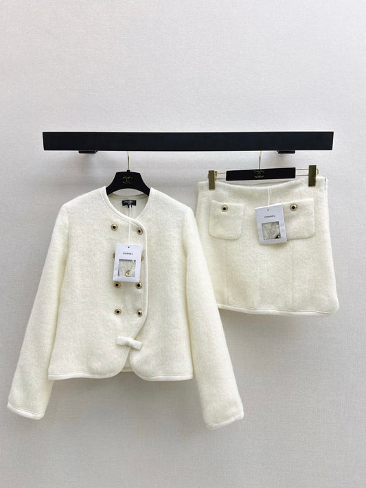 26SS woolen jacket skirts outfit sets