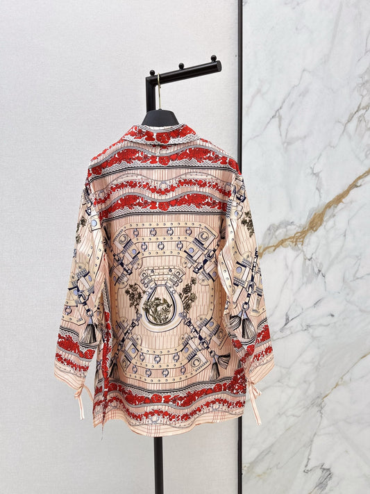 26SS print silk shirts