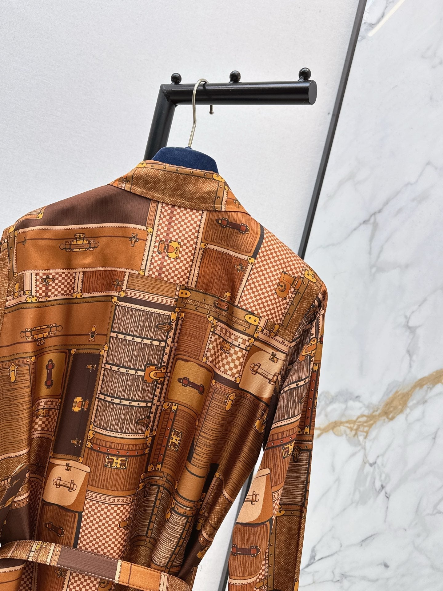 26SS print silk dress