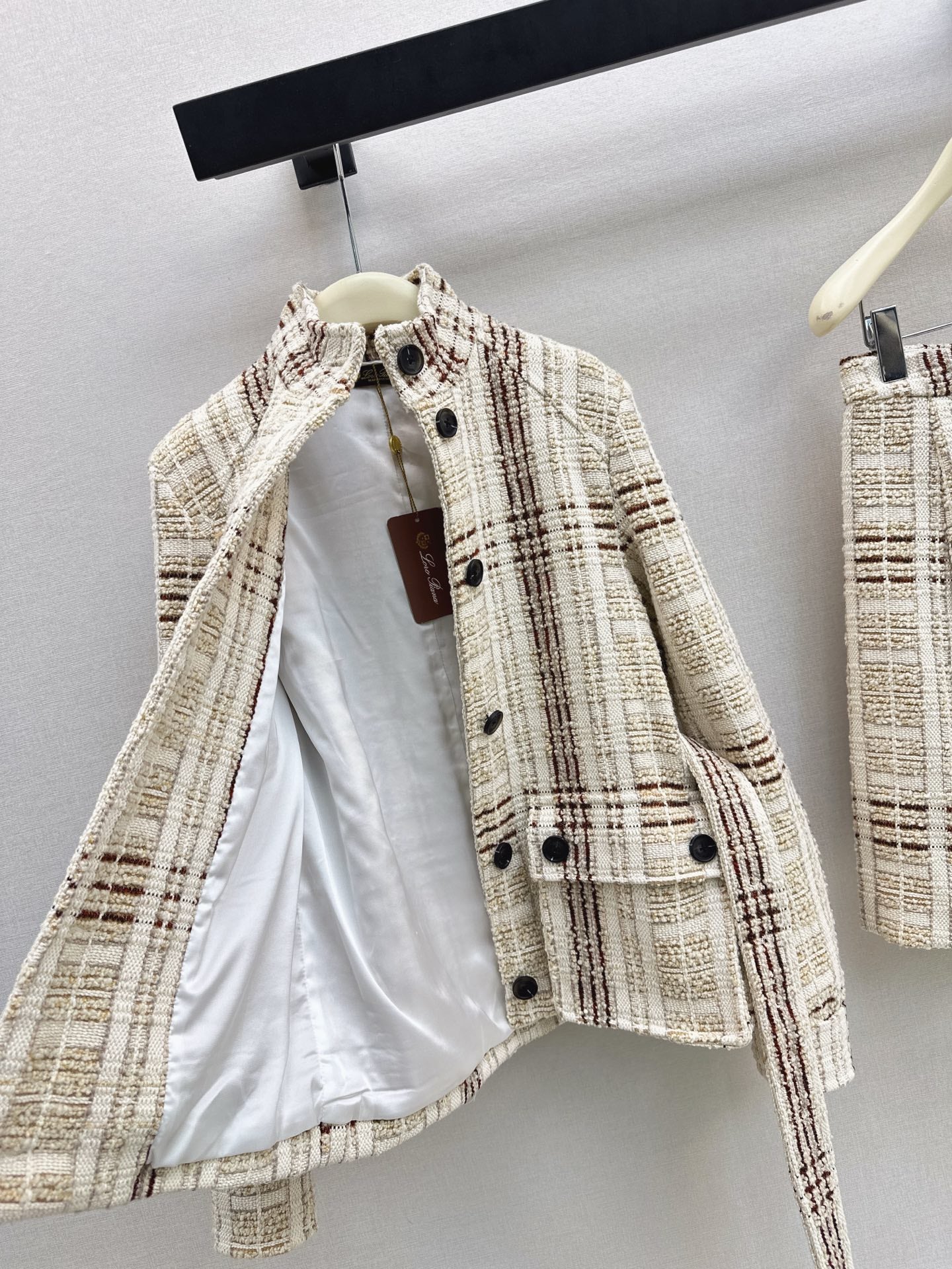 25FW check tweed jacket