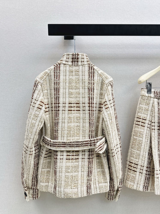 25FW check tweed jacket