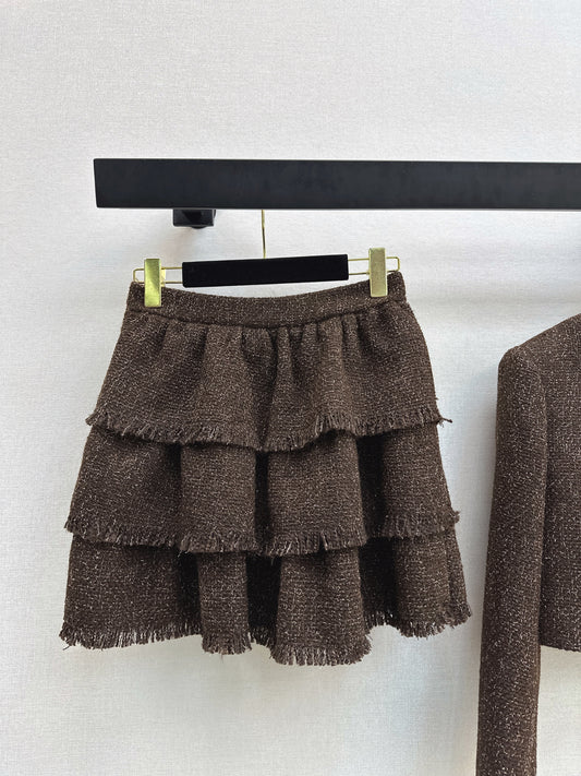 26SS NEW fringe woven skirt