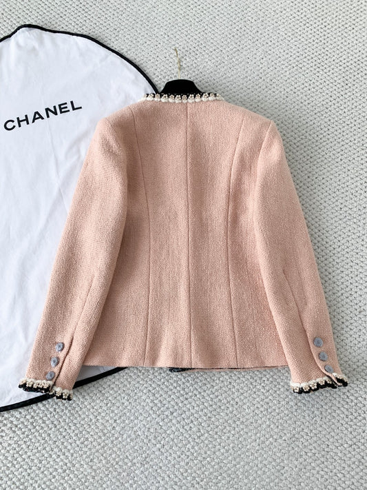 🔥HOT🔥AAA🔥26SS NEW pink coco girls high-end pearl jacket