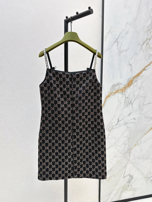 26SS NEW dimon crystal diamond woven slip dress