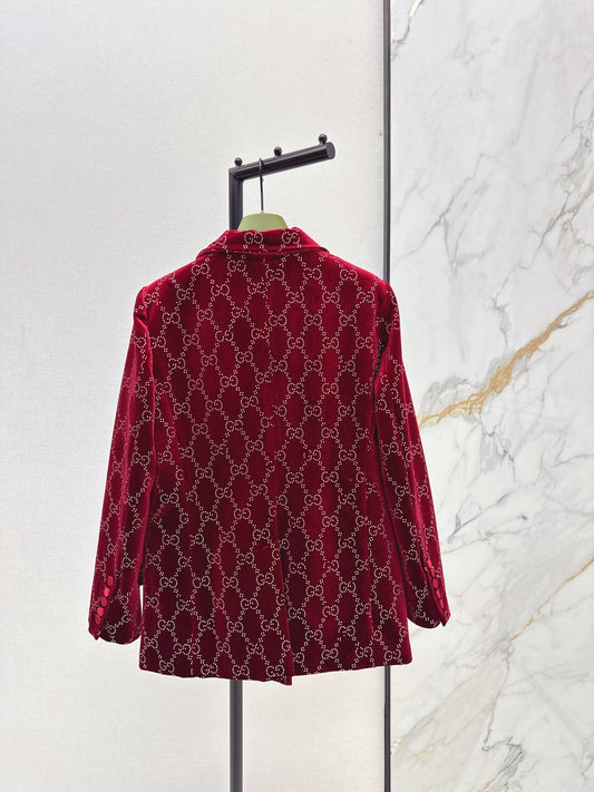 26SS NEW rhinestone velvet blazer