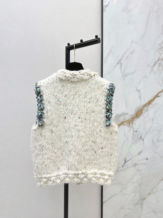 26SS NEW Retro knitted vest cardigan