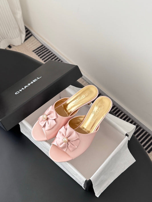 26SS NEW kitten heel slides (height: 4.5cm)