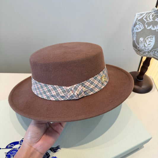 26SS NEW Wool flat top hat