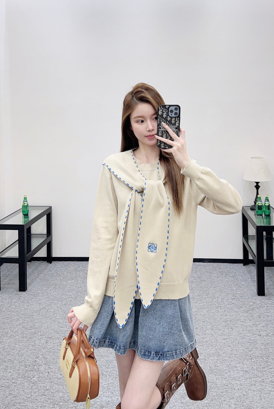 26SS NEW Shawl knit sweater