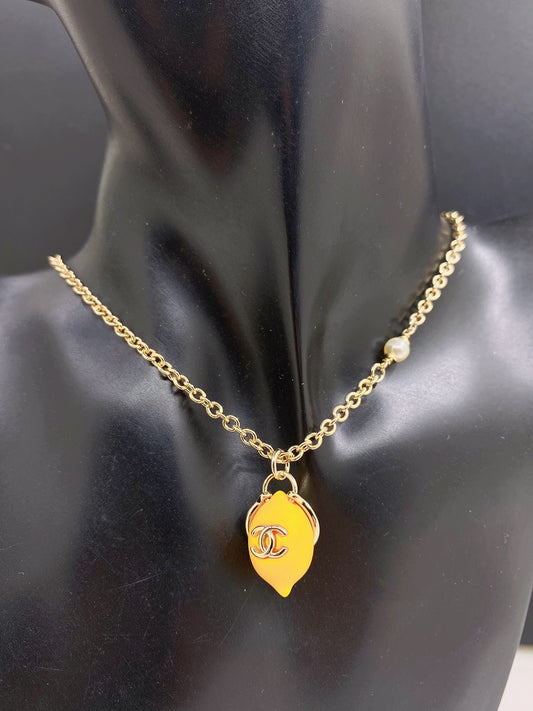 26SS NEW Yellow Lemon Necklace