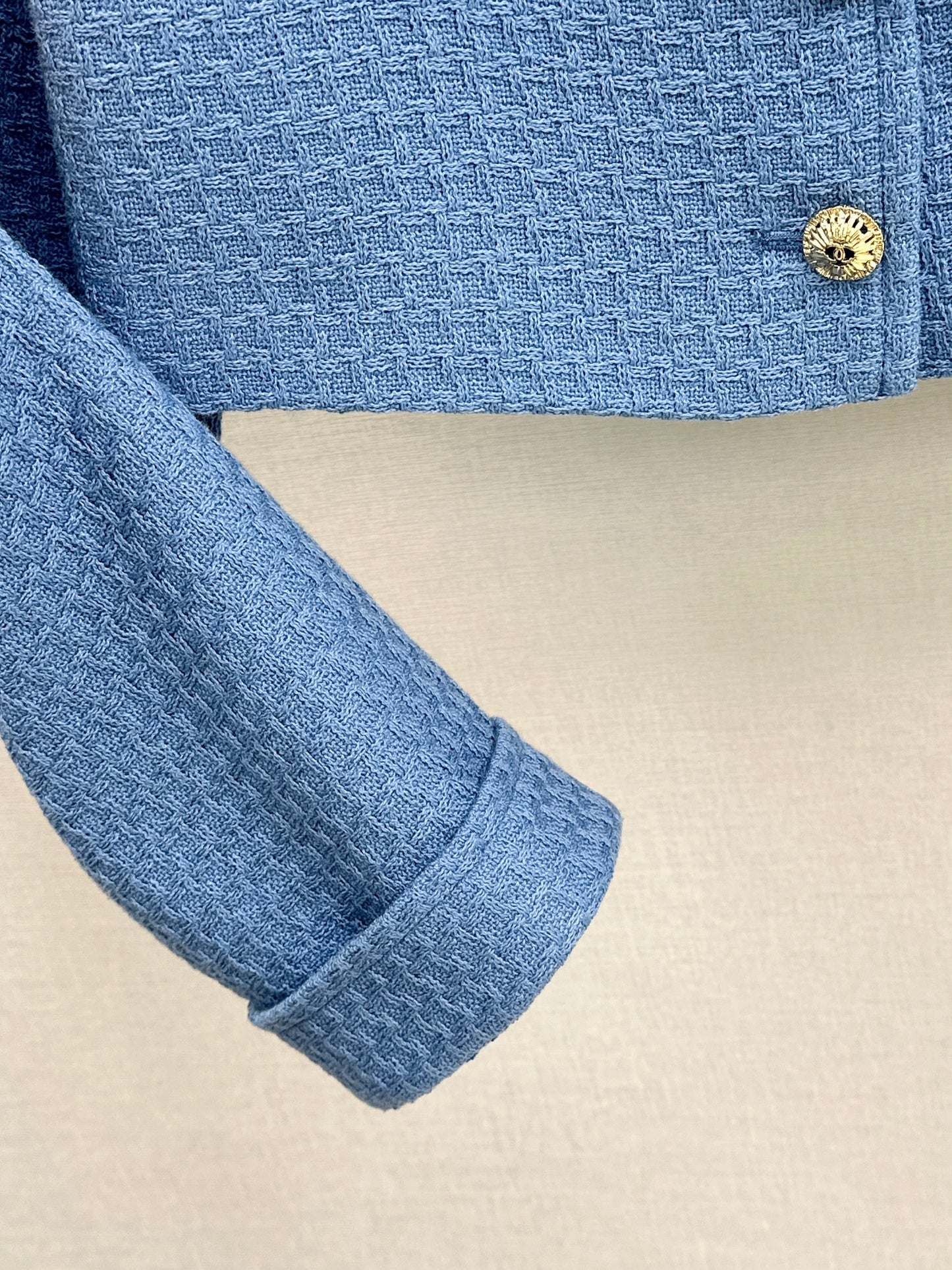 26SS NEU Kurze Tweedjacke mit Reverskragen