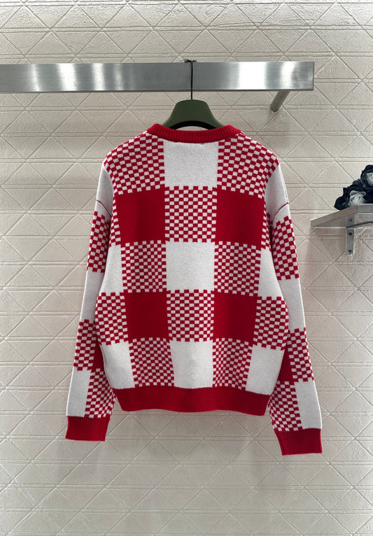 26SS NEW checkerboard knit sweater