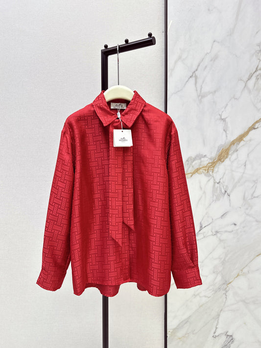 26SS NEUE Jacquard-Hemden mit Kragen