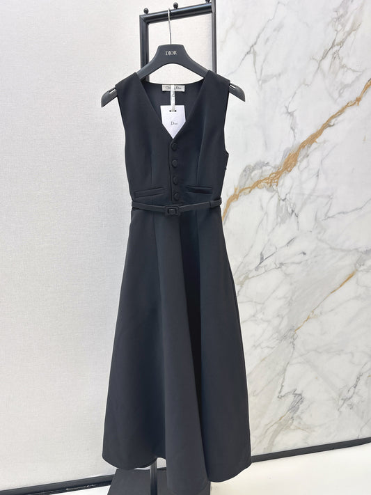 26SS NEW sleeveless back-bow cocktail dress
