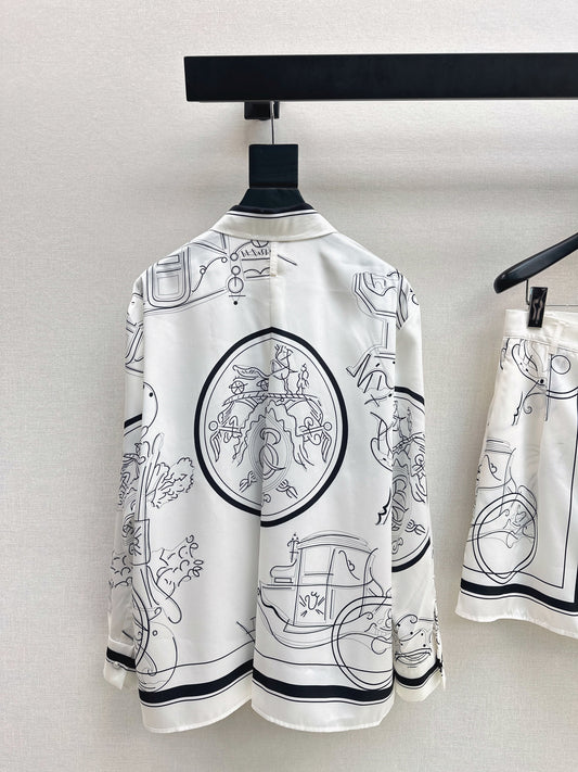 26SS NEW print silk shirts