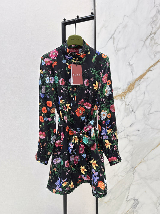 26SS NEW floral print silk dress