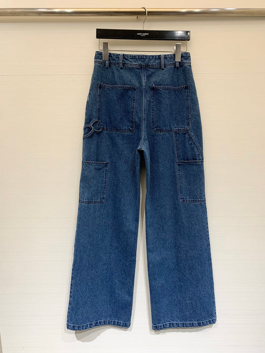 🔥HOT🔥 26SS NEW hot style advanced custom distressed washed blue straight jeans