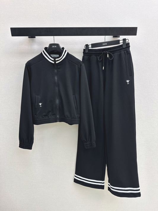 26SS NEW bee embroidery jacket+straight pants set