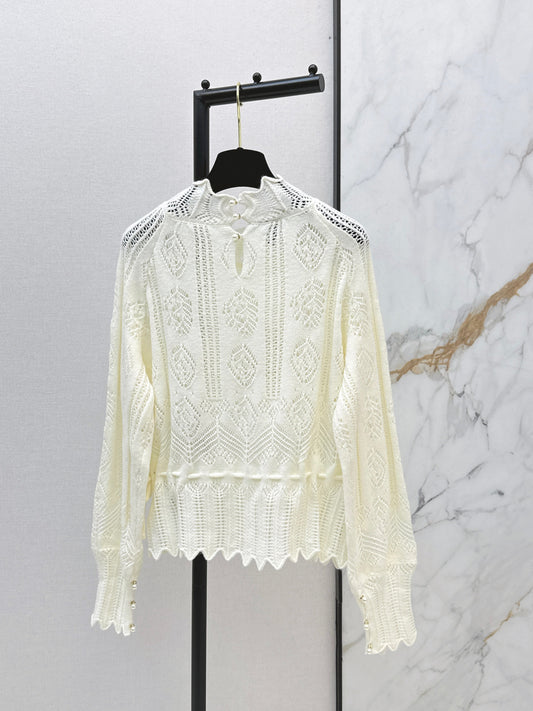 26SS NEW hollow cable knitwear