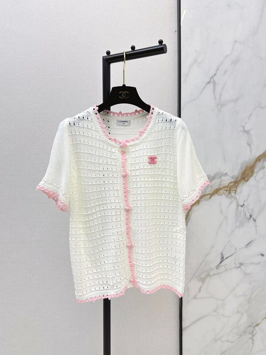 26SS NEW hollow short sleeve knitwear