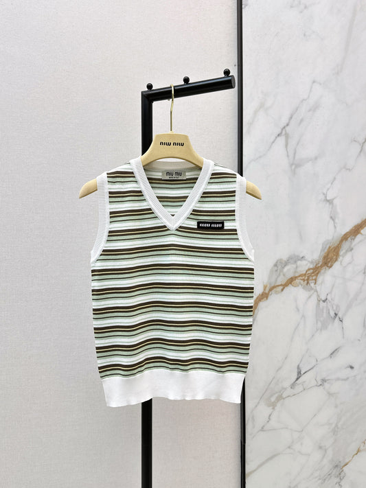 26SS NEW stripe knitted vest