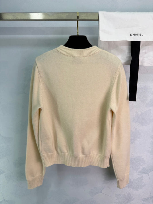 🔥HOT🔥26SS NEW Beige round neck metal button knitted cardigan