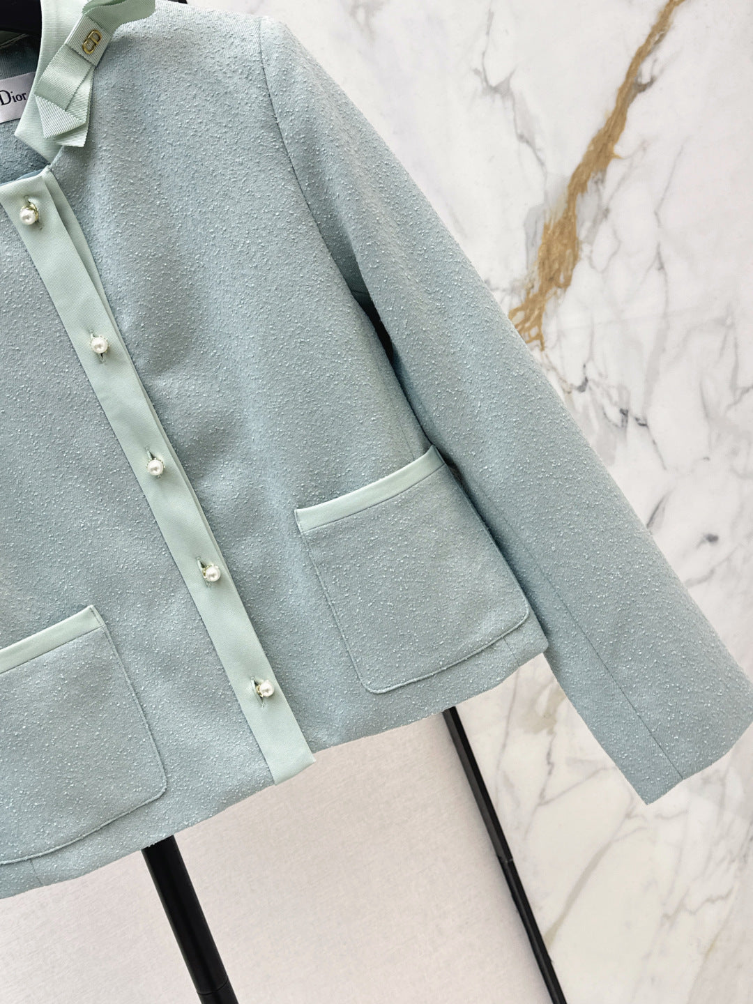 26SS NEW mint green bow coat