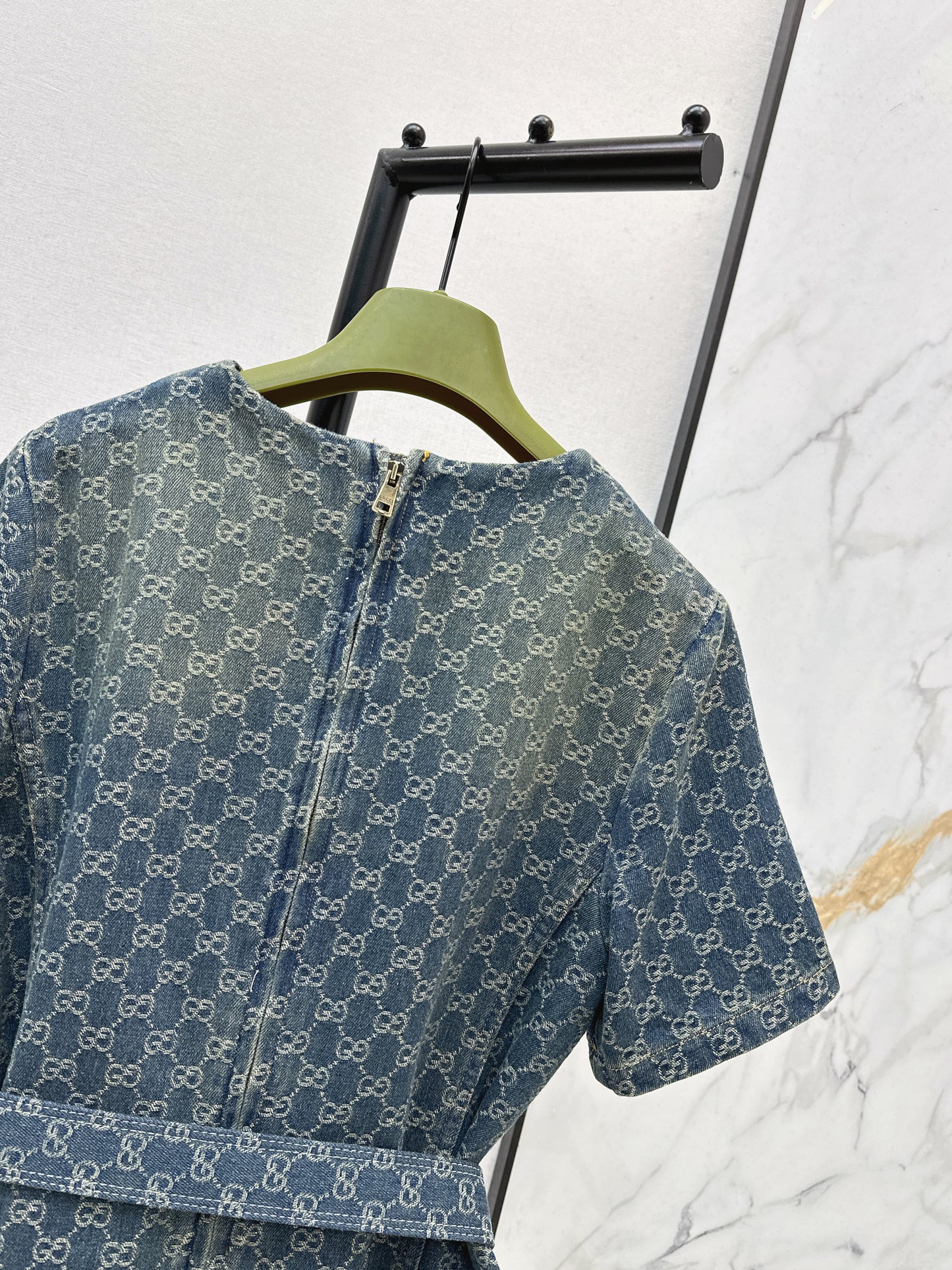 26SS NEW logo jacquard short-sleeved dress