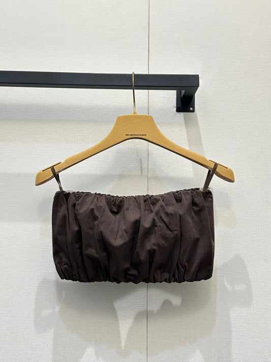 26SS NEW Embroidered logo cashew stretch tube top