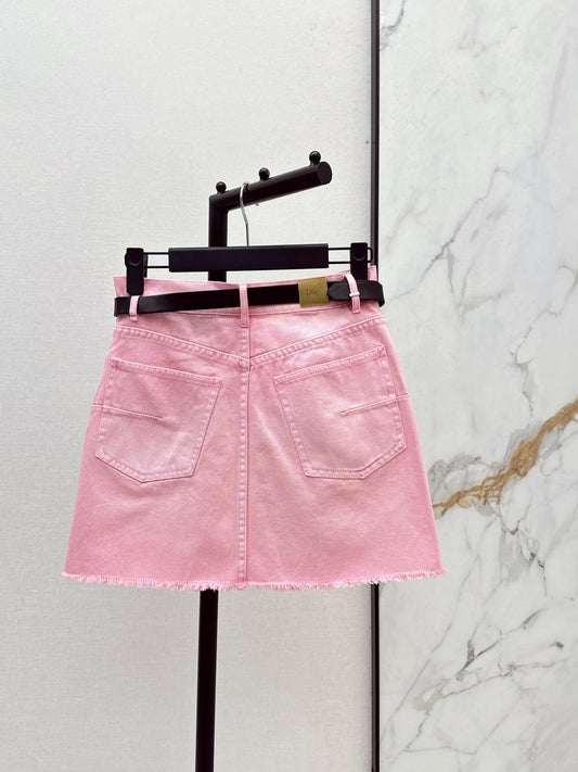 26SS NEW missd series age-reducing pink denim skirt