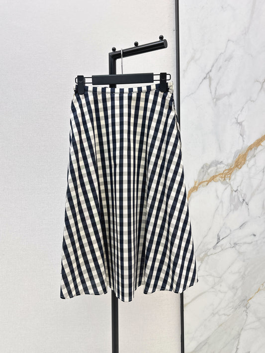 26SS NEW plaid umbrella skirt