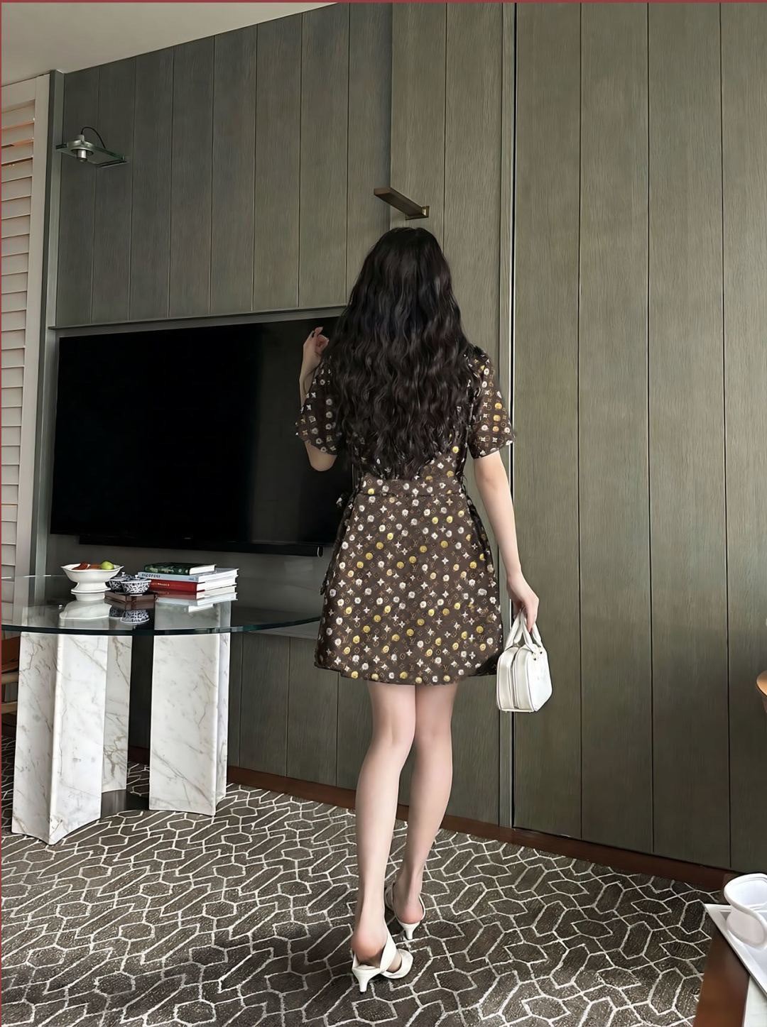 26SS NEW logo printed short sleeve dress