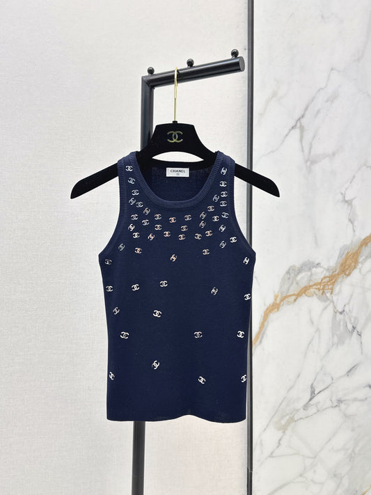 26SS NEW logo hot stamping decorative knitted vest