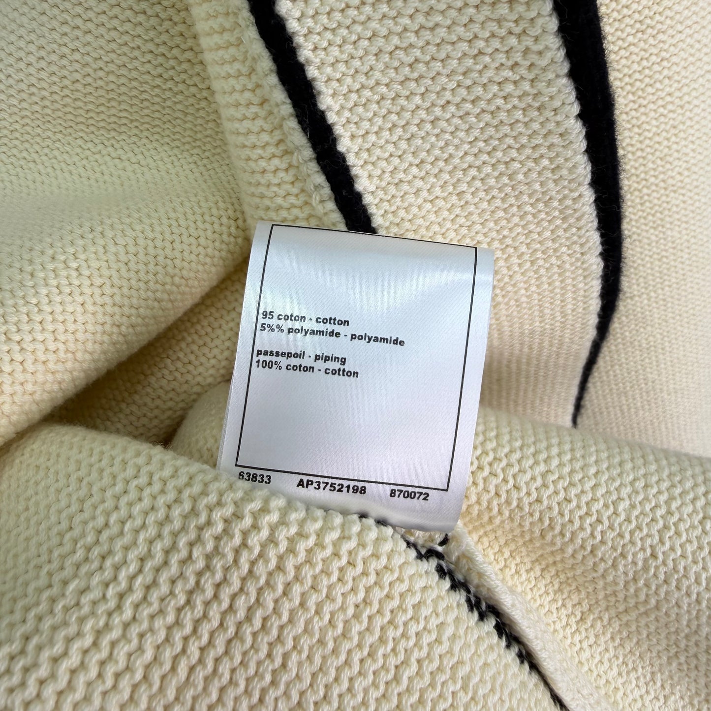 26SS NEW White piping knitted cardigan