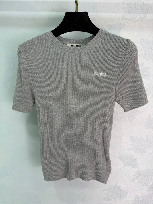 26SS NEW Chest letter knitted short sleeves