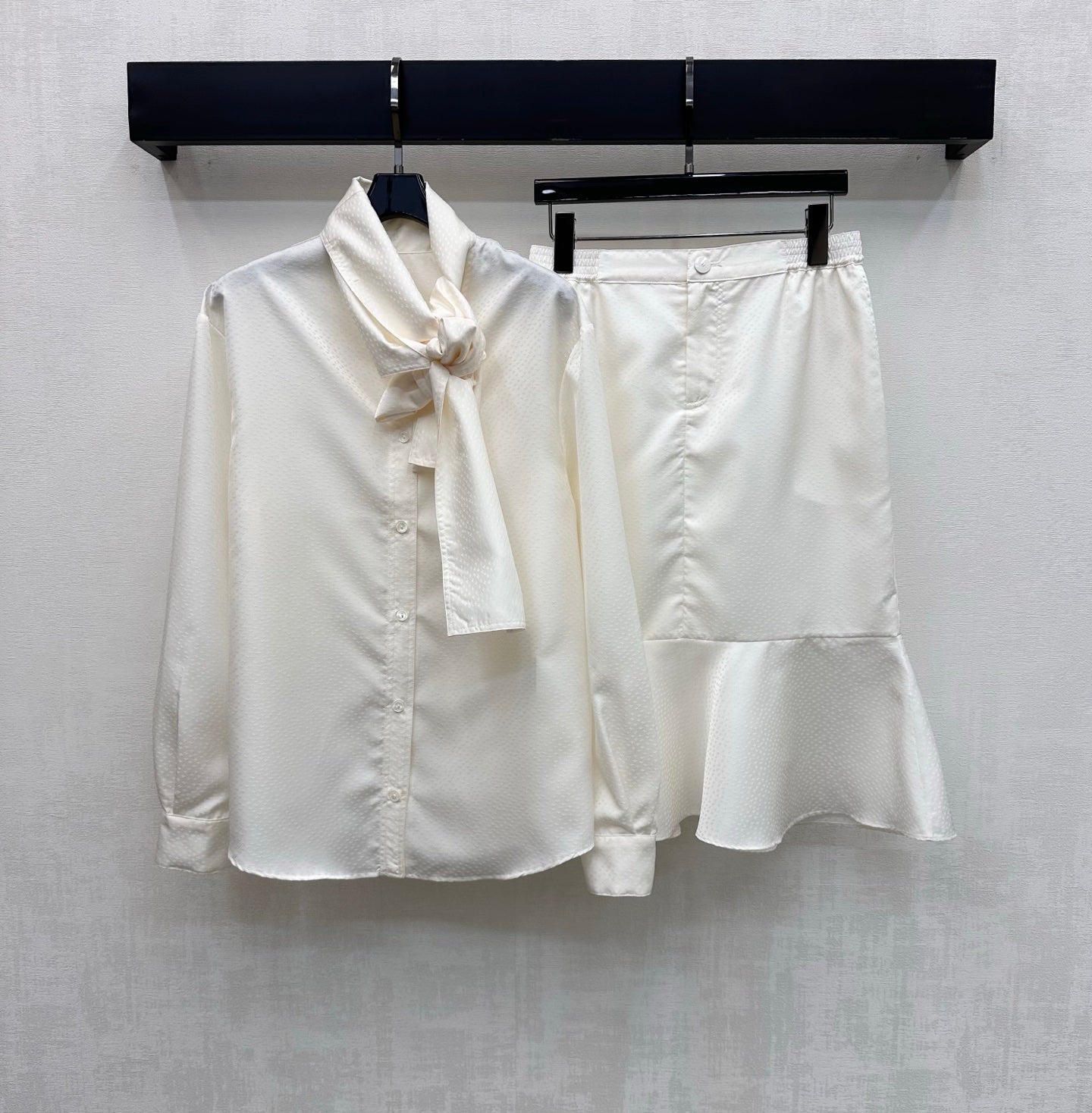 26SS NEW Jacquard fishtail blended cotton skirt